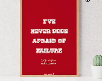 Michael Jordan Motivational Quote Art: Basketball Sports Poster (Digital Download)