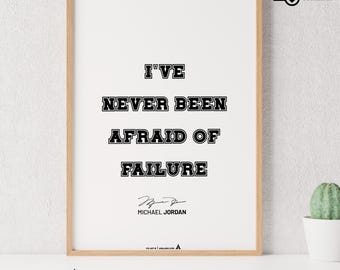 Michael Jordan Motivational Quote Art: Basketball Sports Poster (Digital Download)