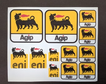 Fe Kit 12 Pz Agip Eni Decal Adesivo Aprilia Ducati Sponsor Adesivi Aufkleber