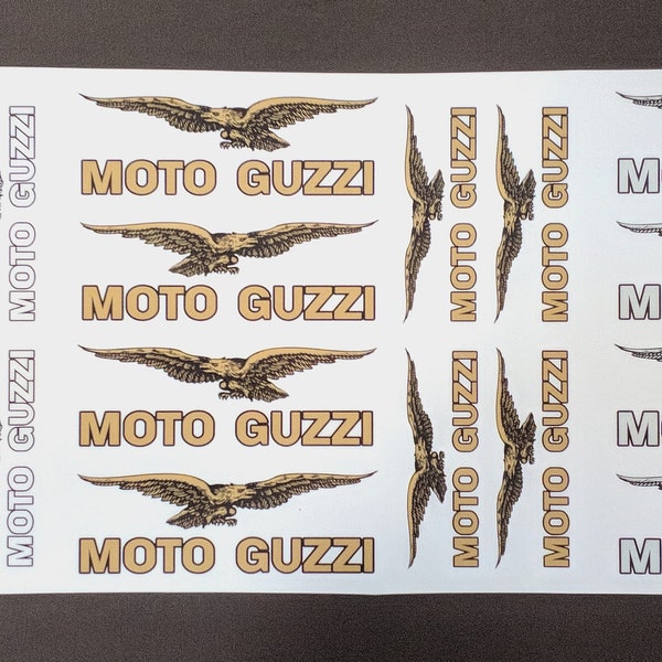 Fe Kit Moto Guzzi Stickers Stickers Set Gold Silver White
