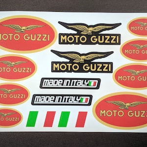 Moto Guzzi Aufkleber Aufkleber Motorrad Grafiken Autocollant Aufkleber immagine 1