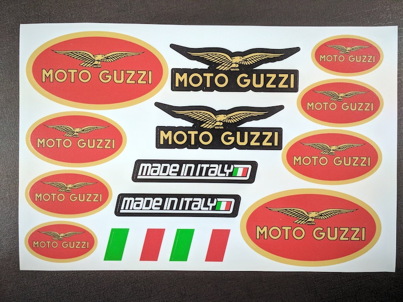 Moto Guzzi Aufkleber Aufkleber Motorrad Grafiken Autocollant Aufkleber immagine 1