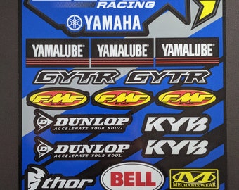 Star Racing Yamaha stickervel motorfietsstickers Yamalube GYTR Dunlop