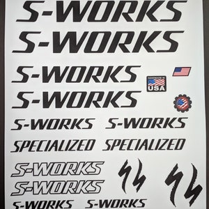 S-Works Decals Adesivi Bicicletta Autocollant Aufkleber Adesivi immagine 1