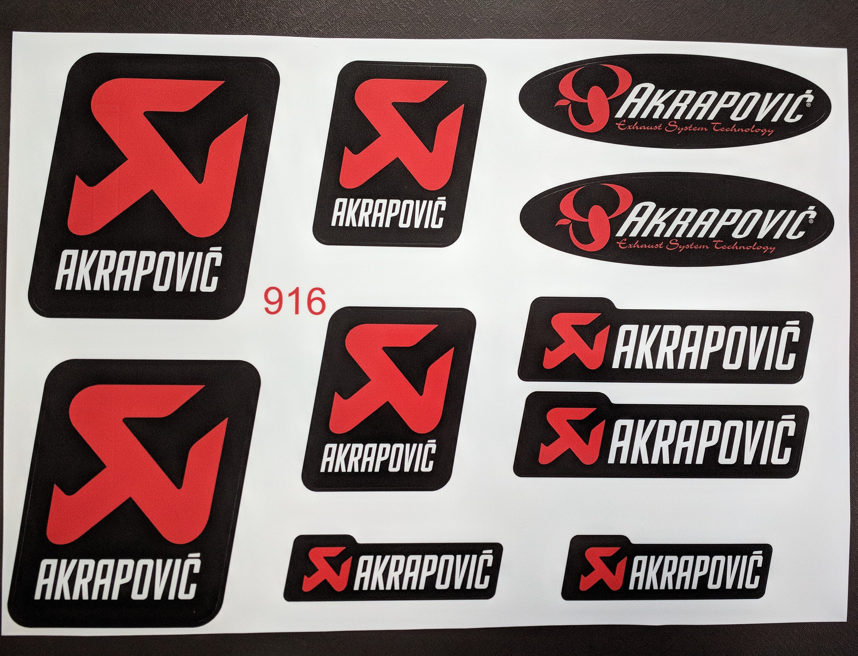 RINKON Akrapovic Sticker for Bike car Stickers Pack of 2 Vinyl