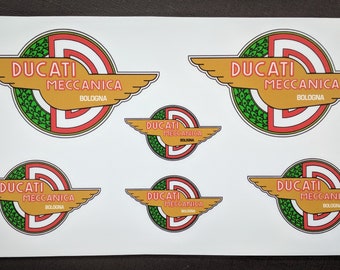 Fe Stickers Ducati Meccanica Ducati Old Vintage Adesivi Aufkleber Decals