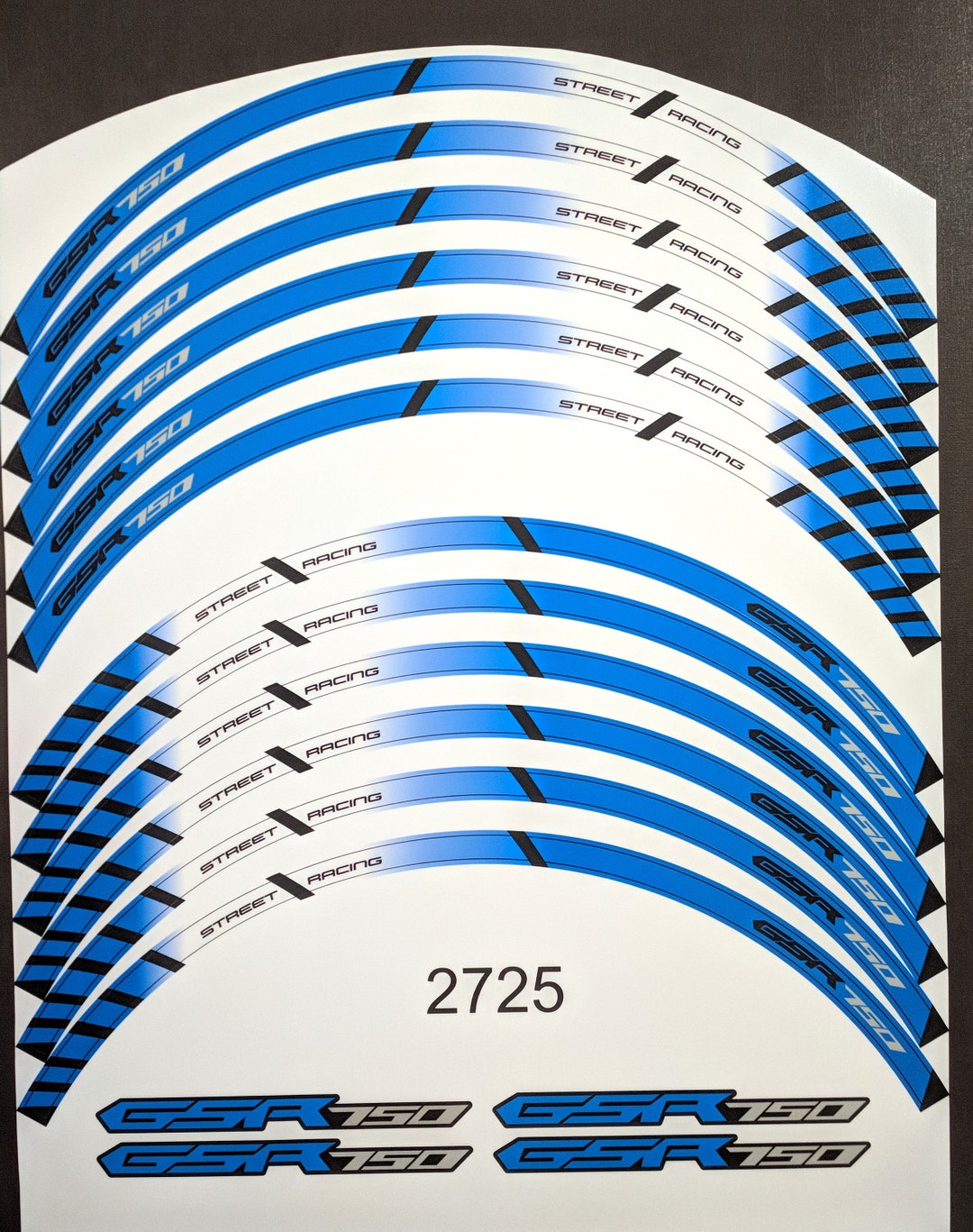 GSR 750 Motorcycle Wheel Decals Rim Stickers Laminated Set Etsy