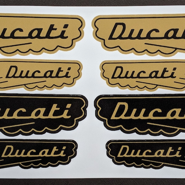 Fe Stickers Ducati Scrambler Ducati Old Adesivi Aufkleber Decals Gold