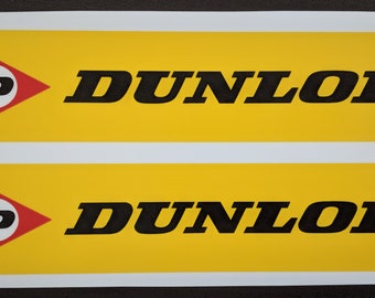 Adesivo logo DUNLOP per spoiler arco oscillante forcella X2 210 mm x 40 mm