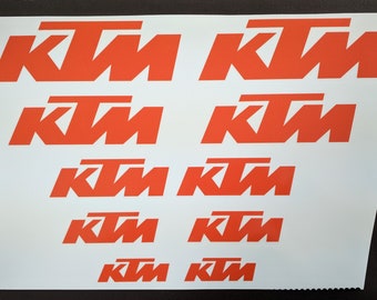 Fe adesivi grafici Moto KTM Logo Set decalcomanie in vinile Gara motociclistica