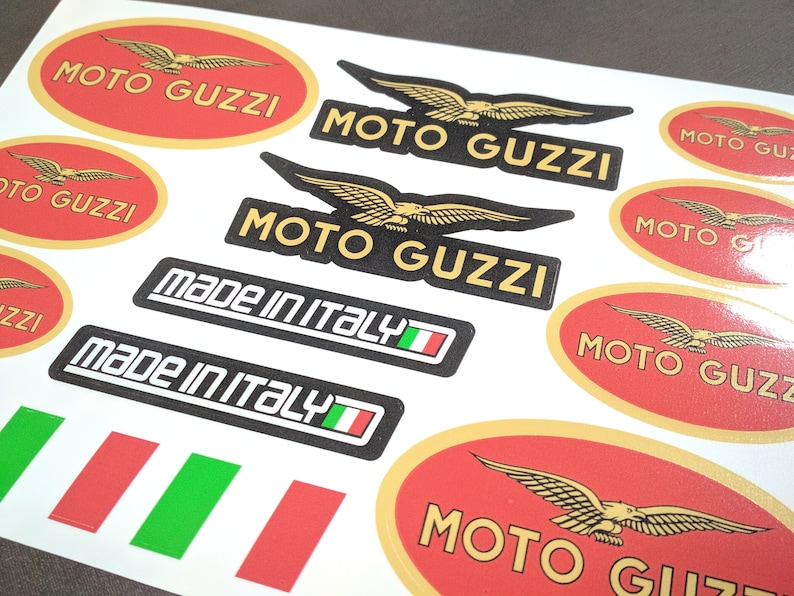 Moto Guzzi Aufkleber Aufkleber Motorrad Grafiken Autocollant Aufkleber immagine 2