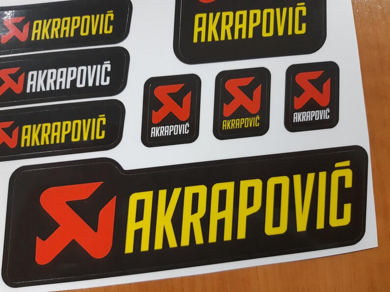 Akrapovic Exhaust Vinyl Decal Sticker - For Car Window, Motorcycle, KTM, GSXR