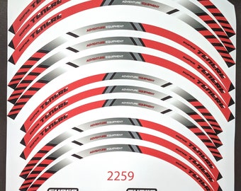 Striscia adesiva per cerchioni per ruote moto Yamaha Super Tenere rossa XT1200Z