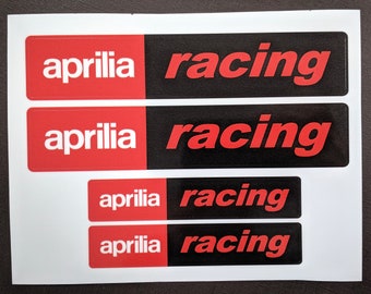 TP Set of 4 Aprilia Racing decal / stickers (2 Large & 2 Medium)