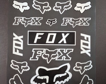 Fox Racing Legacy Track Pack Sticker Sheet White