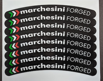 White Marchesini Wheel Decals Rim Stickers Set Ducati Aprilia KTM RC8