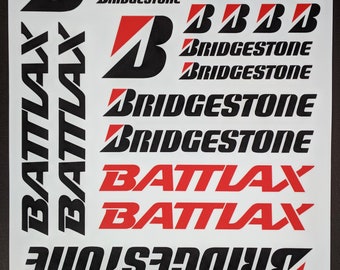 GP Honda Race Track Bridgestone Battlax Sponsor Decalcomanie 22 adesivi