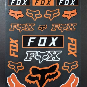 Pack d'autocollants Fox Racing Legacy Track Pack orange