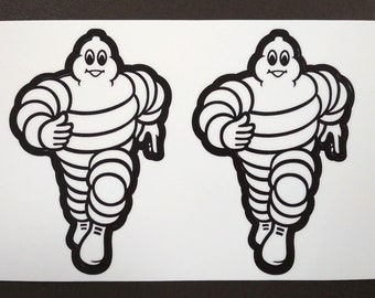 TP Michelin Man Pegatinas / Calcomanías para Guardabarros Delantero de Horquilla X2 (95mm x 63mm)