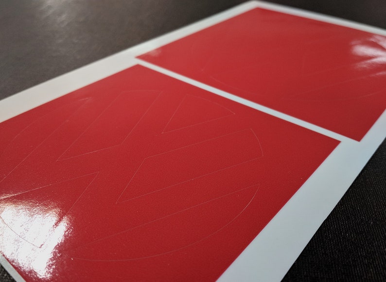 CJ Red Mk7 Golf Gti Volkswagen VW Front & Rear Emblem Inlay Etsy