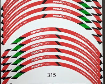 Ducati Hypermotard Stripes 939 796 1100 Adesivi per cerchi decalcomanie per ruote moto