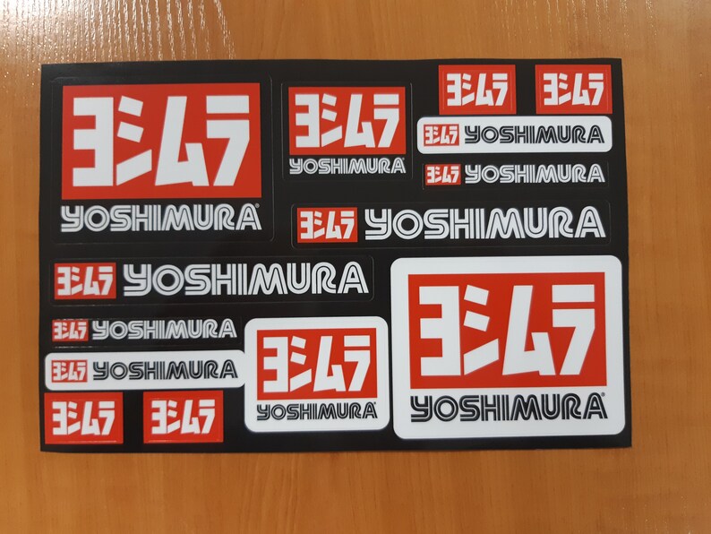 Yoshimura Decals Stickers Exhaust System Autocollant Aufkleber Adesivi