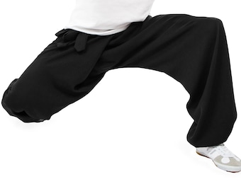 Cotton Linen (light) Kung Fu Yoga Wrapping Fisherman Pant - For Martial Arts Tai Chi Training Workout Meditation Casual