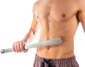 Qi Brush - Brosse en acier inoxydable Chemise en fer Conditionnement corporel en fer - Balai de sauna auto-massant