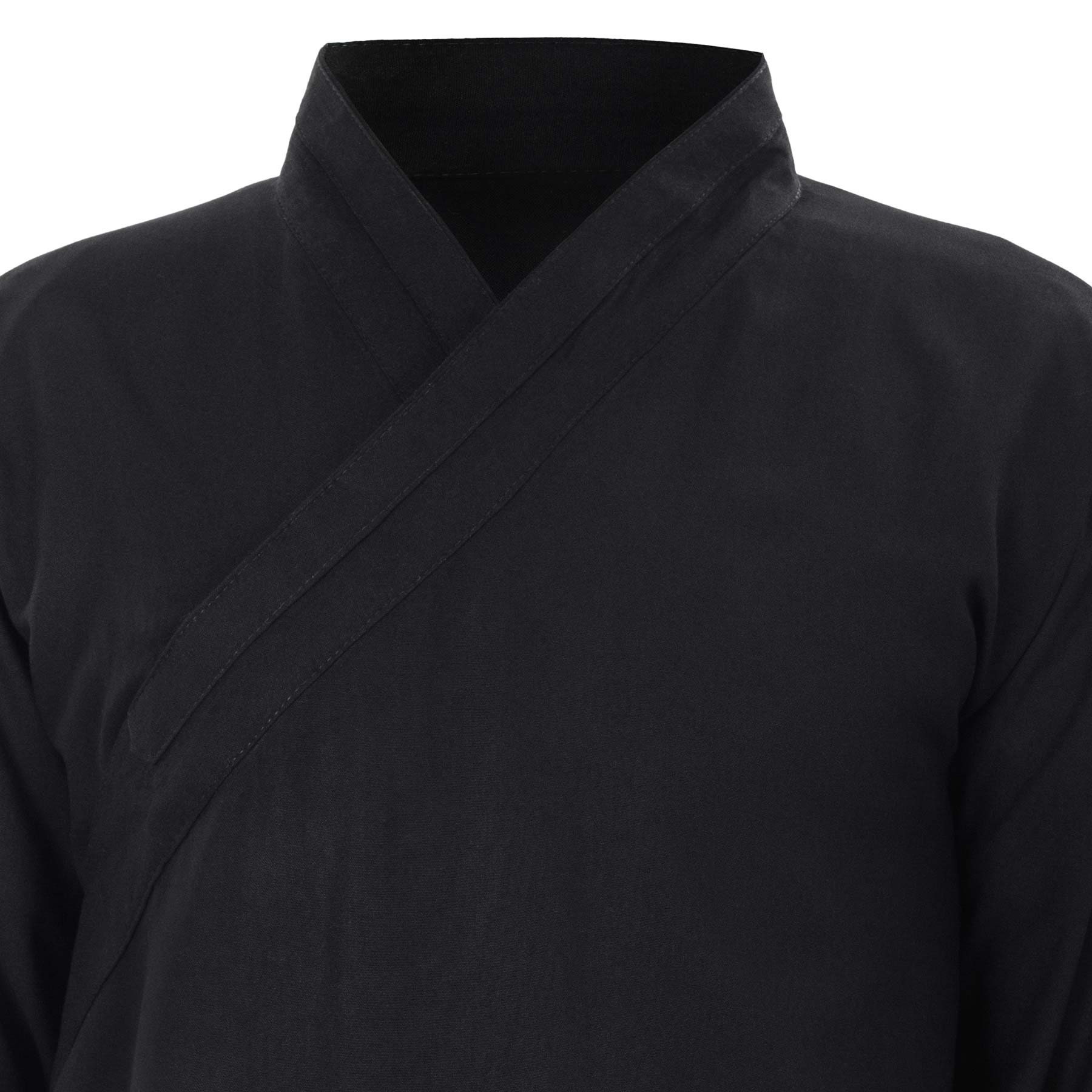 Chemise Homme Manches Courtes Style Chinois Traditionnel Coton Lin - Col V Pour Kung Fu, Tai Chi Et Qigong