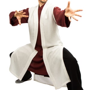 Cotton Linen (light) Throwover Cape Kung Fu Qi Gong Tai Chi Shirt - For Martial Arts Jacket