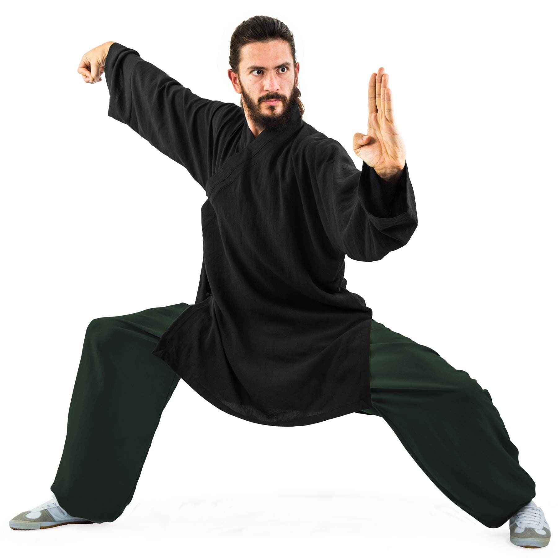 Men Yoga Set Tai Chi Meditation Uniforms Cotton Linen Loose Yoga Pant Shirt  Tai Ji Martial Arts Kung Fu Exercise Casual Set Suit