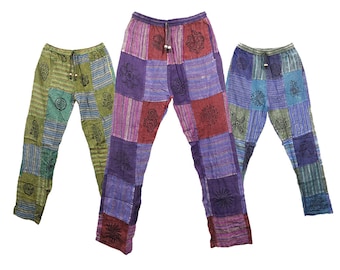 Nepalese Handmade Deep Colourful Hippy Patchwork Trousers