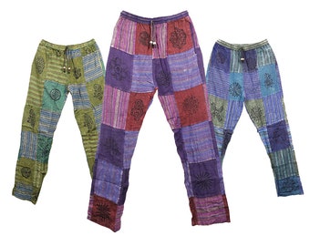 Nepalese Handmade Deep Colourful Hippy Patchwork Trousers