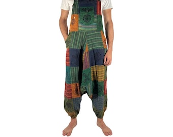 Patchwork Harem Dungarees