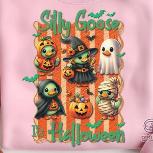 Solo un&#39;oca horror png, Silly Goose It&#39;s Halloween Goose Design a sublimazione, simpatico costume da oca, maglietta da oca &quot;Dolcetto o scherzetto&quot;, strega oca png