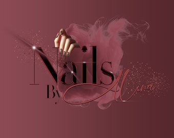 Beauty logo. Boutique logo, Brow logo, Premade logo design, Nail logo, Sparkle Logo, Makeup artist, Modern, Signature, Smoke, Business Cards