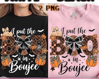 I Put The Boo in Boujee Png, Kokietka Halloween PNG, Jesień PNG, Upiorny Sezon Png, Dynia Png, Halloween Mama Png, Projekt Koszulki Sublimacyjnej