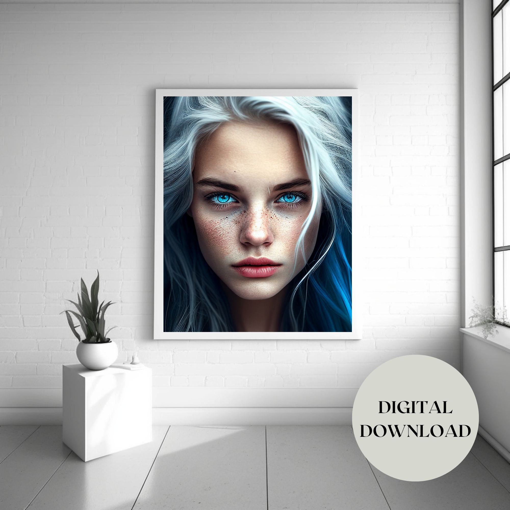 Printable Wall Art, Ai Generated Wall Art, Digital Download, Ai Wall