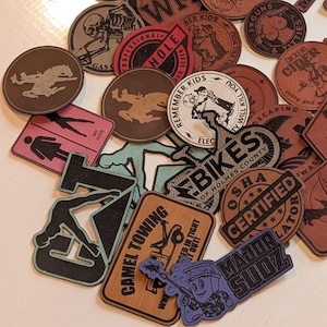 Custom Personalized 100% Genuine Leather or Leatherette Patch