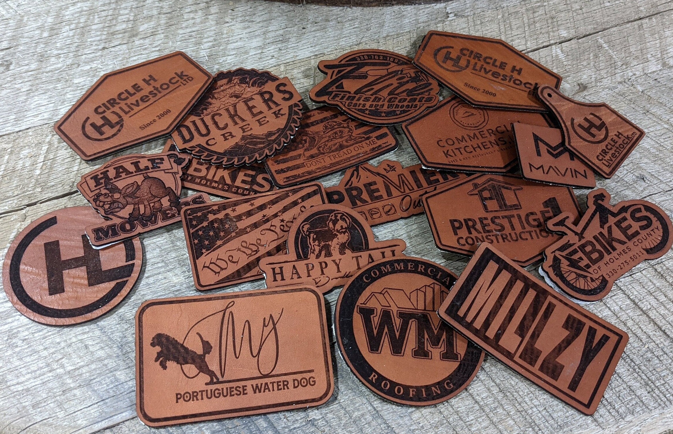 100% Genuine Leather Personalized Patch - Custom Design for Your Gear