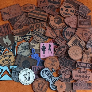 Custom Personalized 100% Genuine Leather or Leatherette Patch