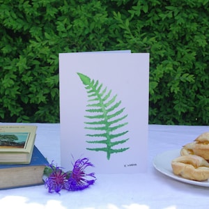 Fougère pour carte Fiona - carte de voeux impression aquarelle - botanique