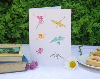 Dragons (Allsorts) - Watercolour Print Greeting Card