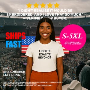 Liberté Égalité Beyoncé - Besticktes Premium Luxus Shirt - Unisex klassisches T-Shirt