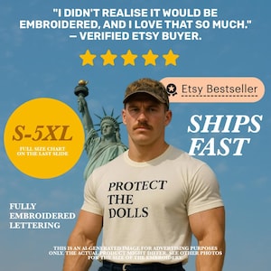 Camiseta "Protect The Dolls" - Texto bordado - Derechos trans - Camiseta clásica unisex