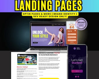 Custom Landing Pages Responsive Design | Business Website Landing Page Design Setup | One page Website, Email Marketing for Brand Identity