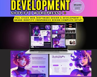 Progettazione e sviluppo di software Web personalizzati per l'identità del marchio / app Web reattiva, servizio SAAS + creazione di siti Web, Wordpress, Shopify / UI UX