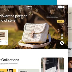 Pu&ograve; includere: Una borsa bianca lavorata a maglia con chiusura a patta e tracolla lunga. L'immagine &egrave; tratta da un sito web con il testo "Scopri la perfetta combinazione di stile" e "Borsa in maglia 90 &euro;".