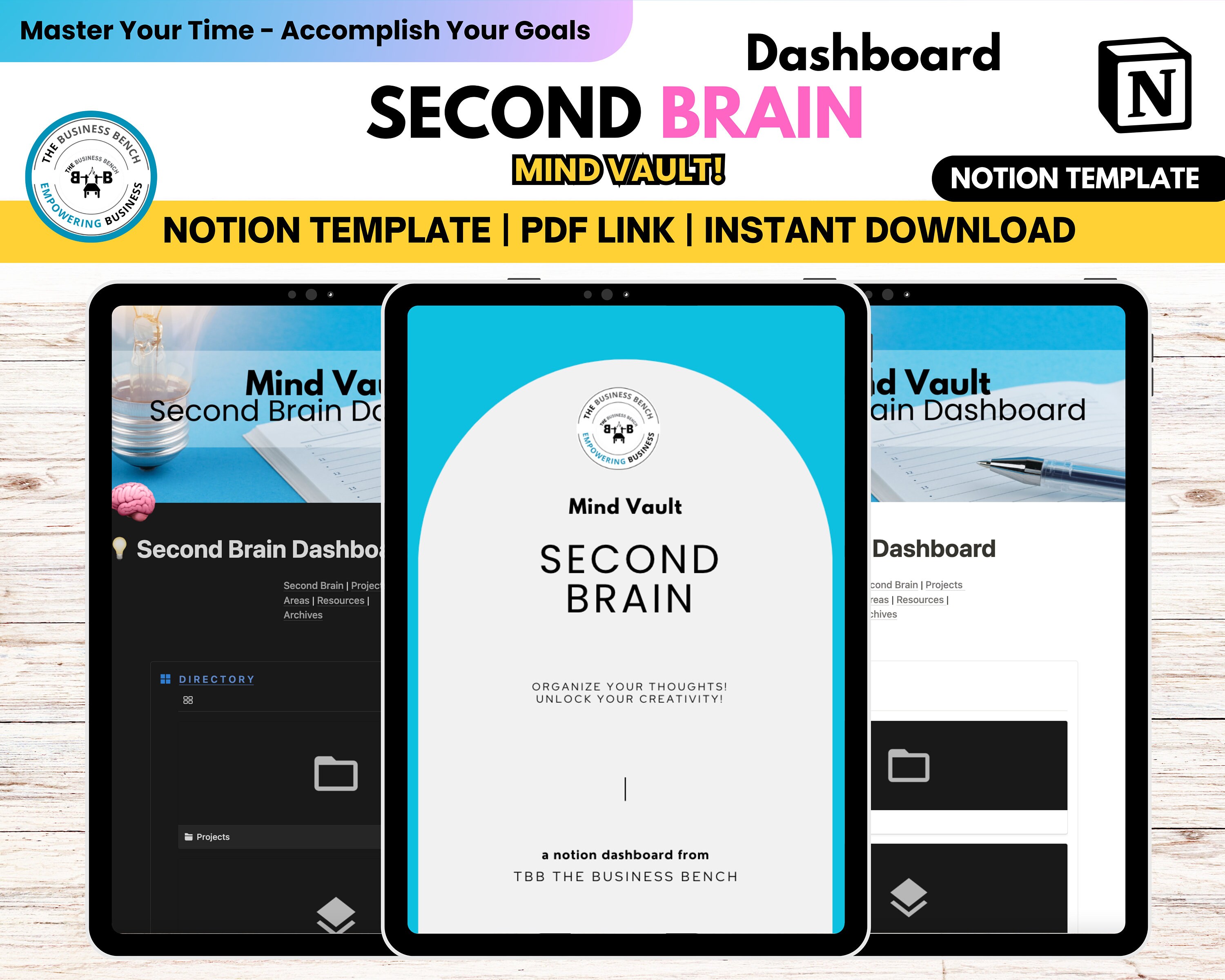 TBB Mind Vault | Second Brain Dashboard | Notion Template | Organize ...