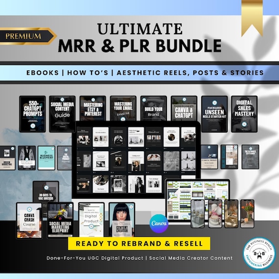 Ultimate EBook PLR MRR Bundle Passive Income, PLR Mrr Digital Products, Master Resell Rights, plr ebook, Master Resell Rights Education, dfy
